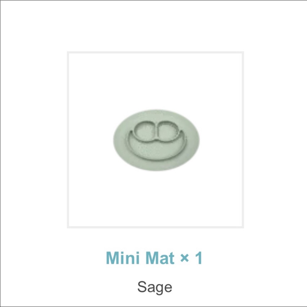 ezpz First Foods Set and Mini Mat - Sage Color
